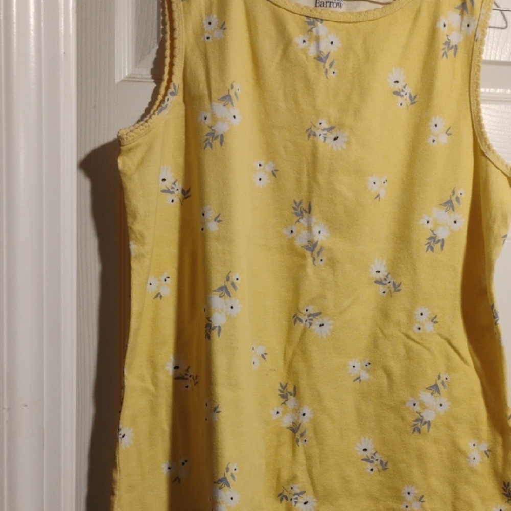 Yellow Floral Sleeveless Dress